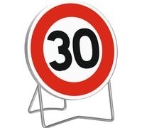 Panneau de signalisation temporaire B14 " limitation 30km/h "rétroréfléchissant TALIAPLAST