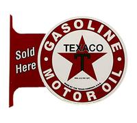 Panneau de signalisation Texaco Flange SYTX6 de Signs 4 Fun, rouge