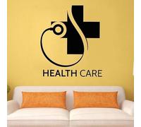 Panneau de soins de santé autocollant mural pour clinique art hôpital pharmacie décoration salon chambre papier peint amovible affiche 55 x 65 cm