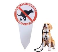 Panneau de sol double face « No Pooping Dog Pooping » - Avertissement accrocheur et stable - Avertissement fantaisie pour la maison, la cour, l', les animaux de compagnie