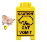 Panneau de sol humide vomissement de chat - ABS 9,5 x 4,7 cm 50 g | Panneau d'avertissement pour impression 3D créative | Décoration de blagues de bureau pour les amoureux des animaux, f