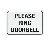 Panneau de sonnette « Please Ring » pour maison - 30,5 x 20,3 cm - Aluminium de qualité supérieure - Résistant au soleil - Antirouille
