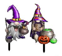 Panneau de sorcière distinctif d'Halloween pour célébrations en plein air, transformez votre espace cette saison (A+B)