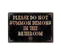 Panneau de sorcière en aluminium pour salle de bain, Halloween, décoration murale gothique, poster cadeau pour maison, chambre, bar, restaurant, café, club, 15,2 x 20,3 cm