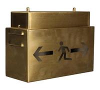 Panneau de sortie LED avec flèche de direction, éclairage d'urgence, boîte lumineuse en acier inoxydable pour la sécurité au bureau, entrepôt, école