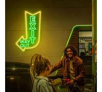 Panneau de sortie néon fait à la main : panneaux de sortie pour décoration de chambre, éclairage d'urgence pour restaurant, centre commercial, supermarché, hôtel, bureau, décoration personnalisée