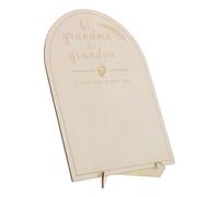 Panneau de Souvenir Bébé en Bois Beige, Ensemble de 1 | Photo et Repères D’âge, Design Ajustable pour Suivre la Croissance, Coffret Élégant pour Proches