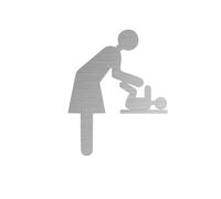 Panneau de station à langer pour bébé, panneaux de toilettes pour les entreprises, panneau de toilettes avec ruban adhésif double face, panneaux de salle de bain, décorations