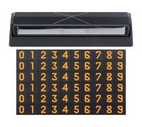 Panneau de stationnement temporaire de voiture, carte de numéro de téléphone dissimulée, plaque d'immatriculation de stationnement temporaire noire