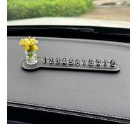 Panneau de stationnement temporaire pour voiture avec affichage multifonctionnel du numéro de téléphone, matériau de panneau d'arrêt en silicone, résistant à la chaleur et s'adapte au tableau de bord