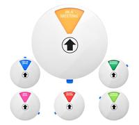 Panneau de statut de bureau en acrylique - Panneau de confidentialité rotatif, 6 options : Do Not Disturb, Come in Welcome, Out of Office, In a Meeting, Back Soon, Working Remote - Dia 15 cm
