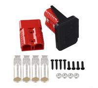 Panneau de support encastré 175 A pour connecteurs Anderson, borne en cuivre plaqué argent, IP40, 600 V, UL94-V0, pour caravane, camping-car, yacht bus (rouge)