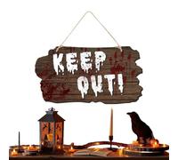 Panneau de suspension de porte d'Halloween avec inscription « Horreur » - Maison hantée