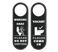 Panneau de suspension de porte fabriqué en matériau PU avec messages transparents « Do Not Disturb and Vacant » - Convient pour les portes de toilettes et autres besoins en matière d'intimité