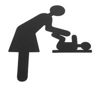 Panneau de Table à Langer Bébé en Acier Inoxydable Noir pour Portes | Montage Rapide, Design Clair et Concis, pour Hôtels, Sanitaires et Organisateurs D’événements