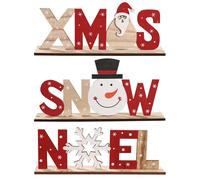 Panneau de table en bois : Éléments classiques de Noël, ajout à l'esprit festif, décoration de table en bois naturel pour un joyeux Noël, gn