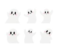 Panneau de table fantôme en bois - Ensemble de 6 figurines Gh0st pour Halloween | Présentoir rustique Wo0den Ghosts F0r | Décoration saisonnière effrayante pour salle à manger, cuisine, salon