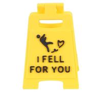 Panneau de Table Jaune Saint-valentin en Plastique | Décoration Élégante et Créative, Facile à Placer, Non Toxique, pour Couples et Hôtes de Fête
