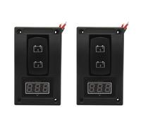 Panneau de test de batterie double LED 2X 12-24V Interrupteur ? bascule Voiture Camion Bateau Marin Voltm?tre 4P ON-OFF-ON