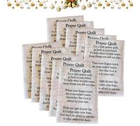 Panneau De Texte For Courtepointe De Prière - Projet De Couture Chrétienne, Écusson Religieux Chrétien À Coudre, Tissu Avec Poème Pré-imprimé, For Les Cadeaux De Réconfort Des Églises.(10pcs)