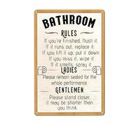 Panneau De Toilette Amusant, Tenez-Vous Plus Près, C'Est Plus Court Que Vous Ne Le Pensez Métallique Panneau Drôle Plaque Étain Signe Rétro Affiche Poster Plaque Pour Salle De Bain Maison Café