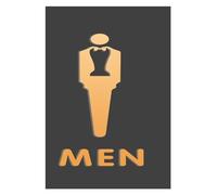 panneau de toilette auto-adhésif, Panneau d'orientation des toilettes for hommes et femmes for centre commercial, bureau, porte, plaque de rappel(I)