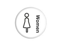 Panneau de toilette auto-adhésif, signalisation salle bain, Plaque suspendue for entreprise, maison, bureau, mur porte publique Signe Toilette(5)