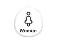 Panneau de toilette auto-adhésif, signalisation salle bain, Plaque suspendue for entreprise, maison, bureau, mur porte publique Signe Toilette(2)