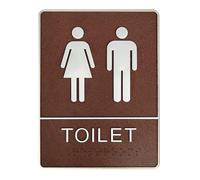 Panneau de toilette Panneau de salle bain, panneaux d'entrée toilettes, autocollant mural auto-adhésif for hommes et femmes, DIY bricolage pour hôtel, bureau, maison, restaurant(Color-3)