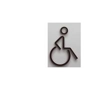 Panneau de toilettes 3D en acrylique, unisexe, noir et doré, montage facile sur porte for hôtels chambres d'hôtes, matière plastique, 1 pièce(Color-2)