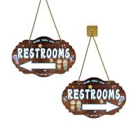 Panneau de toilettes bilatéral « Walk This Way » - Indicateurs fléchés gauche/droite, décoration murale amusante, accessoires pour demi-salle de bain, décoration et accessoires pour toilettes.