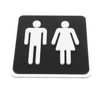 Panneau de Toilettes en Acrylique Noir, Impression Haute Définition | Finition Mate Non Réfléchissante, Retrait sans Résidu, pour Portes, Murs et Vitrages en Intérieur
