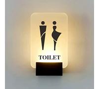 Panneau de Toilettes LED Ultra-Lumineux, Panneau de Salle de Bain pour Homme, Panneau de Toilette Mural, Surface en Acrylique et Base en métal (D)