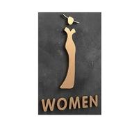 Panneau De Toilettes Plaque De Signalisation De Toilette En Forme De Flèche 3D En, Style Élégant(Color-8)