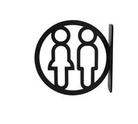 Panneau de Toilettes Plaque de toilettes Signalisation des for hommes et femmes l'hôtel Rappel publiques(Type 1)