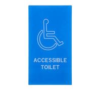 Panneau de Toilettes pour Entreprise en Acrylique Bleu, Handicap