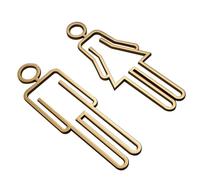 Panneau de toilettes - Symboles de toilettes masculin et féminin | Signalisation creuse pour toilettes | Décoration autocollante pour toilettes, panneau de toilette unisexe pour porte, centre