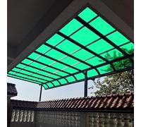 Panneau de toit en polycarbonate - Facile à couper et à plier, idéal pour les terrasses, les cloisons, les auvents et plus (vert, 80 x 900 cm) - Solution de revêtement polyvalente et durable