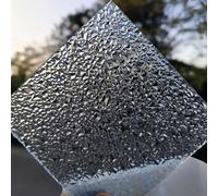 Panneau de toit en polycarbonate transparent de 2 mm - Panneaux en plastique résistant aux UV et à la pluie pour pergola, serre, auvent de fenêtre d'extérieur (granulaire 12)