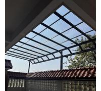 Panneau de toit en polycarbonate transparent facile à plier et à couper, idéal pour les terrasses, pare-soleil, séparateurs, 60 x 200 cm, solution durable pour revêtement extérieur