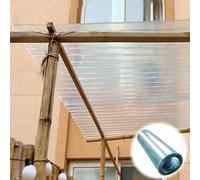 Panneau de toit transparent en polycarbonate résistant aux UV et aux intempéries facile à couper pour une utilisation en extérieur, garage, balcon (1,5 x 8 m)