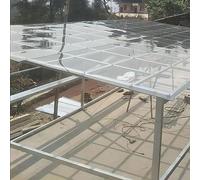 Panneau de toiture en Polycarbonate Transparent, Feuille Acrylique Anti-UV, imperméable, avec Film Protecteur, pour vérandas, abris de Voiture, épaisseur 1,5 mm, 0,8 x 7 m