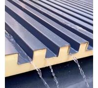 Panneau de toiture imperméable en aluminium avec remplissage en polycarbonate pour revêtement mural et plafond isolé - Idéal pour les poulaillers et les solutions de couverture supérieure de maison