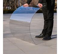 Panneau de Toiture Polycarbonate 2 mm Haute Transparence, Remplacement Serre Extérieur, Rouleau Plastique pour Jardin, Anti-UV et Imperméable, pour Pergola et Abri.(Clear,100X400CM/3.3X13.1ft)