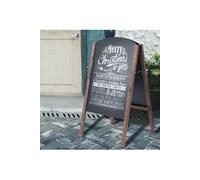 Panneau de Trottoir GIANTEX en Bois 45x41X80CM Tableau à Craie Chevalet Tableau de Menu pour Restaurant,Mariage etc G