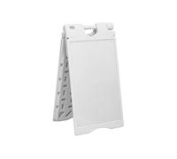 Panneau de trottoir en forme de A gris 45x7x84,5 cm PEHD