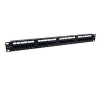 Panneau de UTP 19" PHASAK Cat. 6A Dual 24 Ports 1U - Connectivité de haute performance, jusqu'à 10 Gbps, compact, idéal pour les réseaux structurés