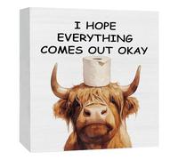 Panneau de vache - Étagère en bois à niveaux - Décoration de fête occidentale - Décoration pour chambre à coucher - Pour la maison, la cuisine, le bureau, le mariage, la cheminée, le bureau, l'armoire