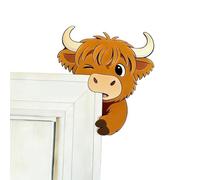 Panneau De Vache Qui Regarde, Adhésif Imperméable, 20 X 20 Cm, Autocollant Pour Cadre De Porte, Décoration D'entrée De Ferme, Design Fantaisiste, Pour La Maison, Salle De Bain, Couloir, Intérieur, Cha