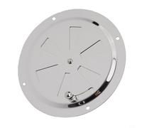 Panneau de ventilation en acier inoxydable 316 pour bateaux, camping-cars et utilisation marine avec mécanisme d'ouverture à bouton latéral, 125 x 125 mm, finition miroir argenté (1 pièce)